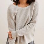 American Eagle Outfitters Aerie Heather Grey Twist Back Knit Sweater Gray Photo 0
