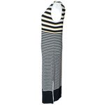 Loft Womens Size XS Striped Maxi Dress Black Yellow White Summer Beach Stretch Photo 3