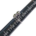 Natural Peridot Dual Stone Ring Silver August Birthstone Green Ring Adjustable 6 Photo 6