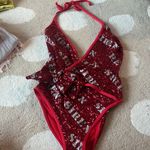 Moschino NWT Siren Hollywood Stencils Sequins One-piece Swimsuit Photo 2