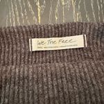 We The Free Free people waffle knit grey thermal crewneck small pullover Photo 4