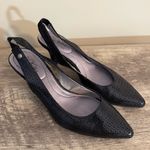 Life Stride  Black Slingback Heels Shoes Women’s Size 8.5 Flower Pattern Office Photo 1