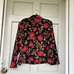 Briggs New York  Jacket Womens Long Sleeve Button Up Black‎ Red Floral XL Photo 5