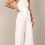 Petal and Pup Leyton White One Shoulder Wide Leg Belted Jumpsuit 4 Photo 5