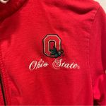 Vintage OSU Ohio State red zip front embroidered logo sweatshirt cardigan Size M Photo 7