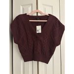 Forever 21  NWT Cable Knit Sweater Vest – Size Small – Merlot Photo 1