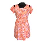 Joe Boxer Floral Open Shoulder Dress, Orange, White, Medium Photo 3