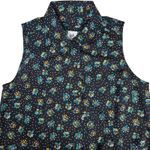 CAbi 3440 Whimsy Floral Black Collared Sleeveless Button Up Blouse 3440 Photo 2