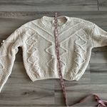 Saltwater Luxe  S Cream Knit Sweater Photo 4