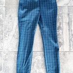Theory Pull-On Pants Grid Scuba Leggings, Blue Multi Size P, New w/Tag $295 Photo 0