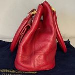 Brooks Brothers  Red Pebbled Leather Shoulder Purse Photo 7