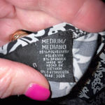 Attention  crossover side tied black &‎ white midi dress medium Photo 7