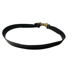 VTG Mimi Di N Bow Belt 1986 Gold Interlocking Front Clasp Statement Belt Buckle Black Photo 6