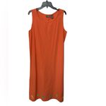 Jane Ashley VTG Casual Lifestyle Cotton Midi Dress Large Flip Flop Coral Resort Photo 3