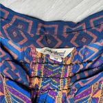 Lucky Brand 3x Aztec design flowey blue and purple crop sleeved shirt / top blou Photo 4