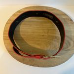 Carlisle Vintage Red Genuine Leather Gold Studded Chunky Buckle Belt Size XS/S Photo 10