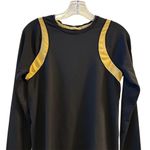 Nike Women's Long Sleeve Black & Gold Top Size M Athletic Fit Photo 4