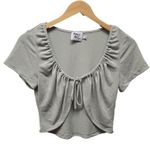 Princess Polly Womens Crop Top sz 6 / Medium Front Tie Mint Green Photo 0