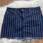 American Eagle  Denim Striped Hi-Rise Mini Skirt Photo 2