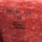 Style & Co  v neck orange T-shirt Photo 3