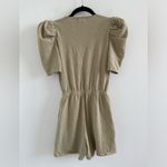 Nation Ltd Lennox Wrap Puff Sleeve Romper In Safari Green Size XS Photo 8