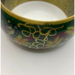 Vintage Floral Butterfly Wide Bangle Bracelet Green Enamel Boho Fairycore Photo 3