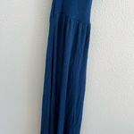 l*space L Navy Blue Sleeveless Halter Neck Open Back Criss Cross Maxi Dress S Photo 4