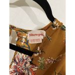 Showpo Vacay Ready BOHO Maxi Dress Plunge Thigh Split In Mustard Floral SZ 4 Photo 5