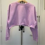 We Wore What Cropped Sweatshirt in Lilac Photo 4