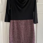 Talbots Womens 6P Contrast Tweed Drape Neck Dress Career Office Mature Corp Photo 0