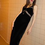 ZARA NWT LONG LACE VELVET DRESS SIZE S Photo 0