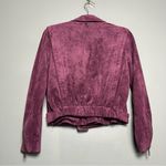 BLANK NYC  Faux Suede Belted Moto Jacket Purple Women’s Size S Photo 1