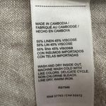 Rafaella Linen Blend Button Down Collared Short Sleeve Shirt- sz S Photo 5