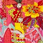 Vintage Sandy Starkman Patchwork Embroidered Festival Statement Jacket Sz M 🍄 Pink Size M Photo 3