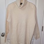 Jeanne pierre Vintage  Angora Wool Blend Knit Turtle Neck Sweater Medium Cream Photo 0