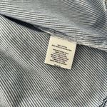 Hannah Blue Stripe Lace Detail Bell Sleeve Peplum Top, Sz M Size M Photo 10