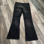 Free People  Flare Jeans Womens Black Distressed Ripped Denim Jeans size 30 Photo 4