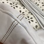 Brighton Perforated Daisy Drawstring Tassel Leather White Shoulder Hobo Bag Photo 13