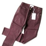 frame denim NWT Frame Le High Skinny in Bordeaux Coated Stretch Jeans 26 $240 Photo 1