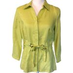 Saint Tropez West Blouse Womens M Used 100% Linen Photo 0