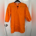 Maude Vivante Orange Thea Cotton Poplin Dress Size Large Photo 1