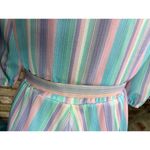 shirt dress striped pastel blue pink white matching belt Photo 5