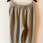 EXPRESS  Green Straight leg Elastic Waist High Rise Trouser Pants Size Medium Photo 5