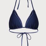 Berlook Blue Ruched Bikini Top & Bottom Size L Photo 4