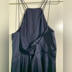 Reiss , womens, navy blue, strappy, halter, midi dress. Size 12 Photo 4