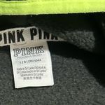 Victoria's Secret  PINK Fleece Pullover Hoodie Neon Trim Black Size Large Photo 2