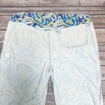 Lulu B Cropped Wide Straight Leg Pull On Pants Large Blue Green White Black L Photo 6