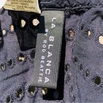 La Blanca  by Rod Beattie Black Babydoll Eyelet Swim Cover Up Dress S Photo 4