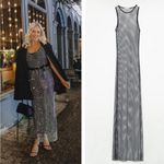 ZARA NWT SHIMMERY LONG MESH DRESS SIZE S - Photo 1