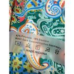 Women's Blue Paisley Print Triangle Charm Thong Two Piece Bikini Swimwear Size M Size M Photo 2